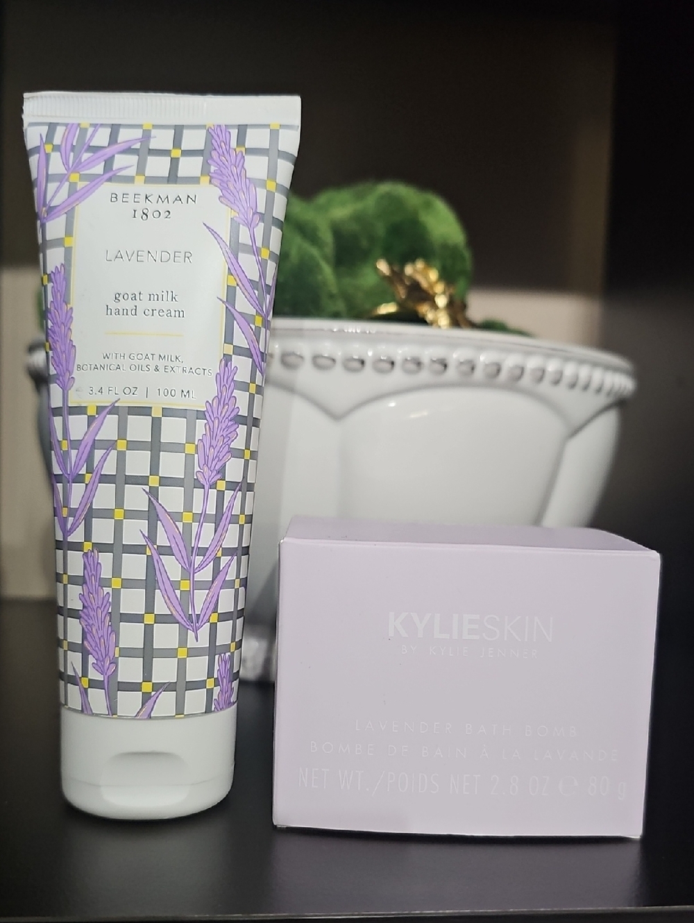 Beekman Hand Cream & Kylie Skin Bath Bomb in Lavender